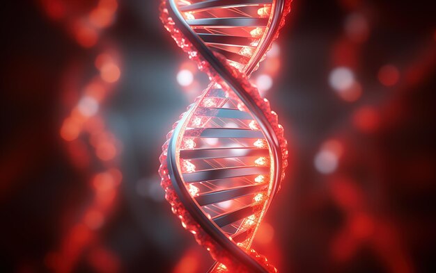 Photo dna structure molecule background