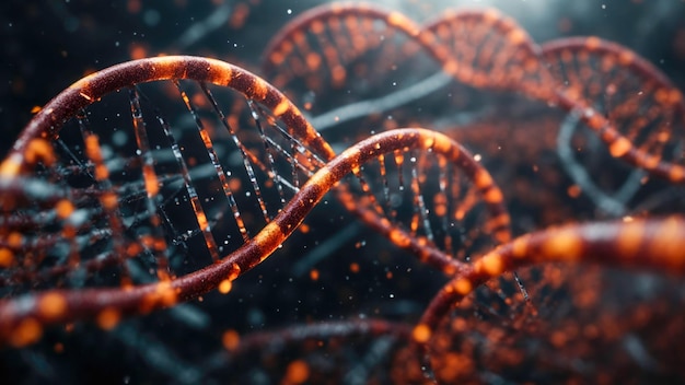 Photo dna structure science and medical background