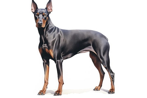 Doberman dog creative illustration generative ai