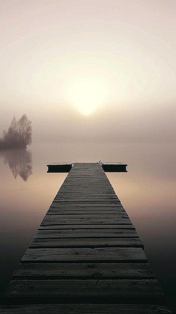 dock in the middle of a body of water