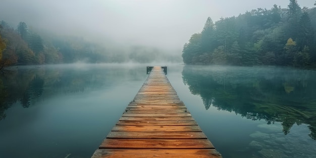 Dock in the Middle of a Lake