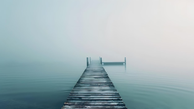 a dock in the water with a boat in the water