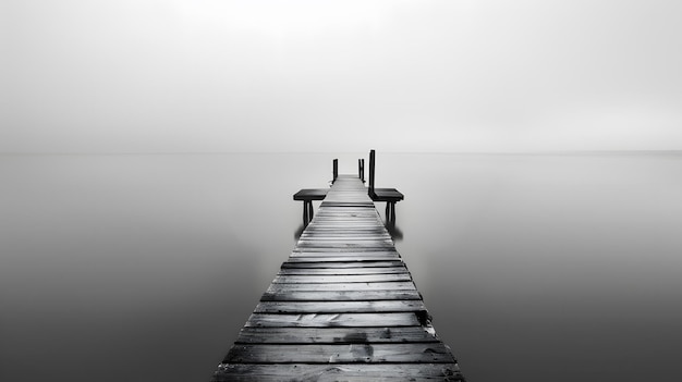 a dock with a sign that says  no one is on it