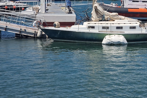 Docked sailboat damaged after hurricane