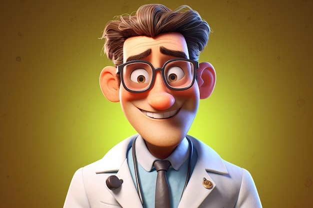 Doctor 3d cartoon illustration