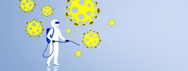 Foto medico contro la nuova illustrazione 3d di infezione da coronavirus