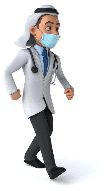 Foto doctor animatie met een masker