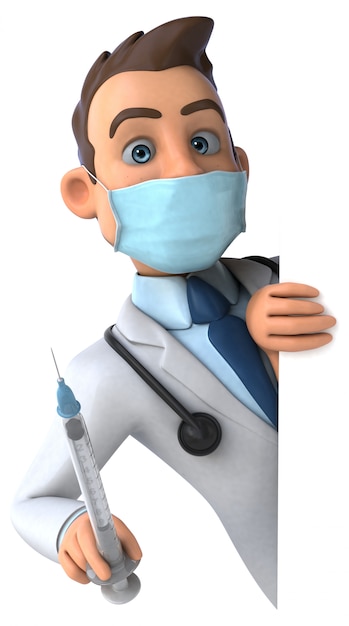 Doctor animatie met een masker