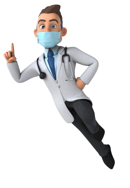 Doctor animatie met een masker