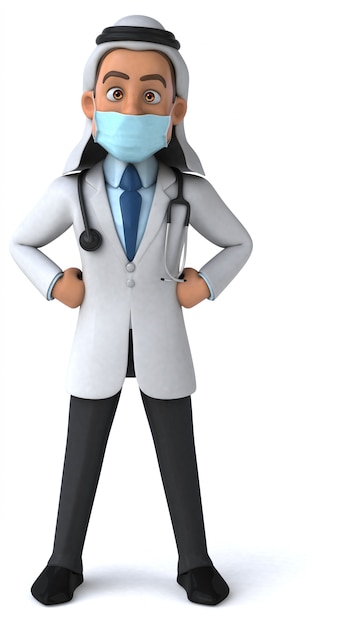 Doctor animation with a mask