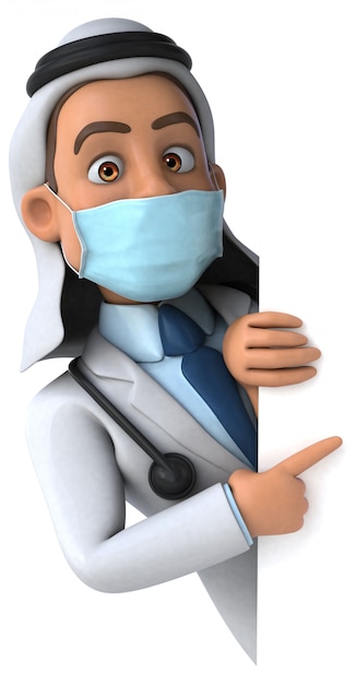 Doctor animation with a mask