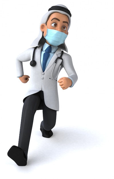 Doctor animation with a mask