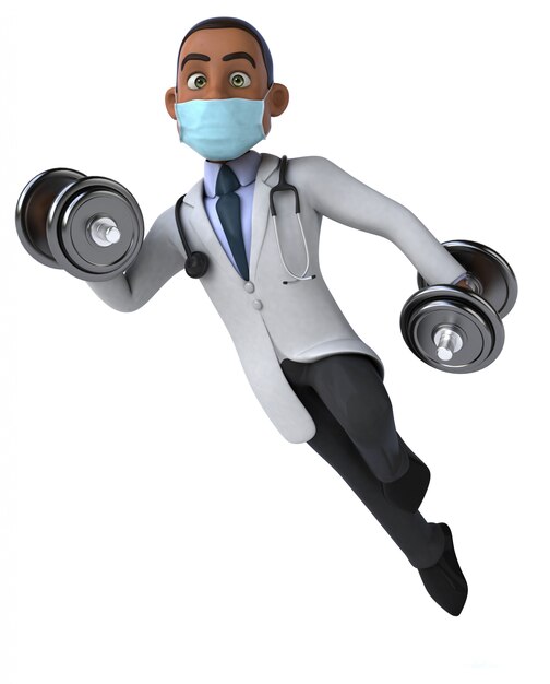 Doctor animation with a mask