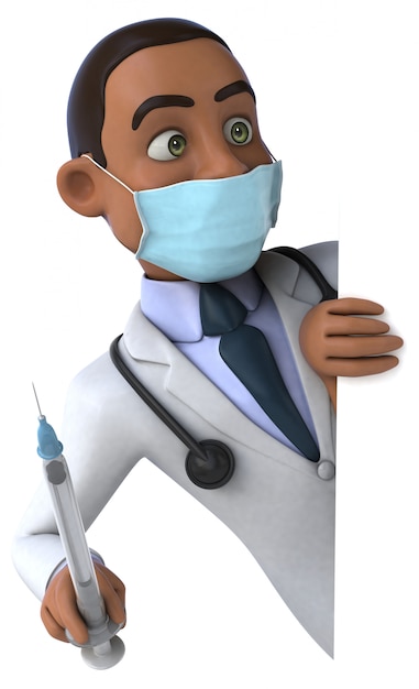 Doctor animation with a mask