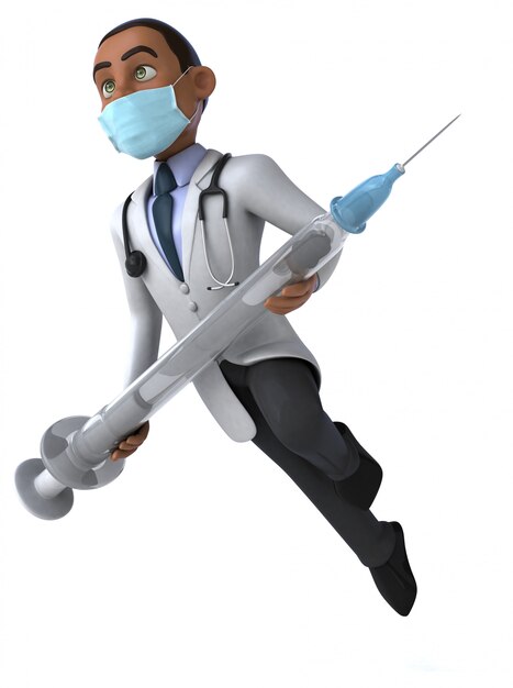 Doctor animation with a mask