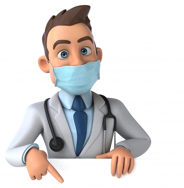 Doctor animation with a mask