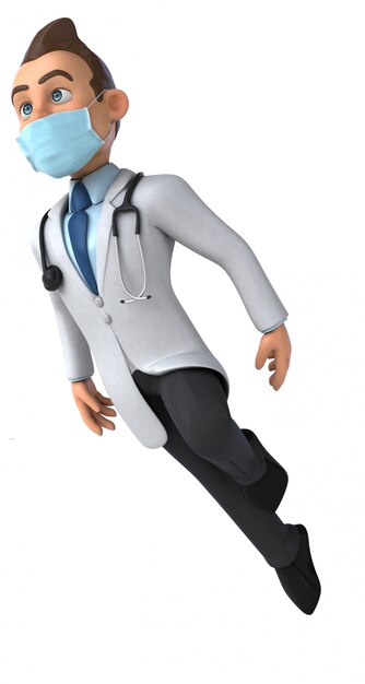 Doctor animation with a mask