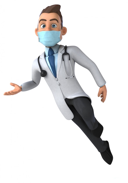 Doctor animation with a mask