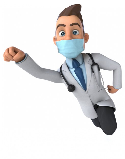 Doctor animation with a mask