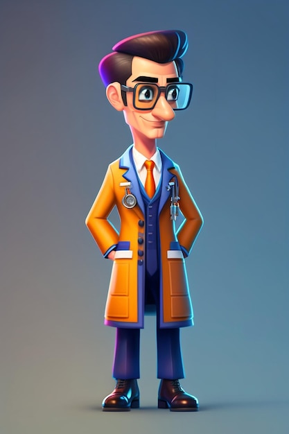 Doctor cartoon character illustration