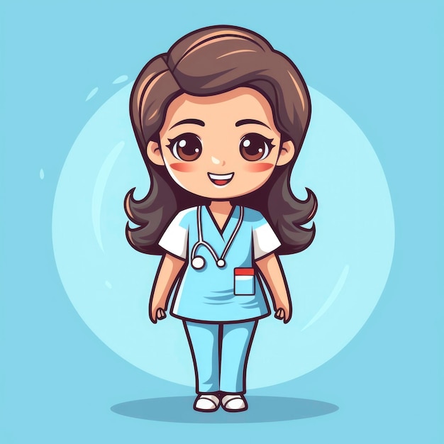 Photo doctor cartoon illustration