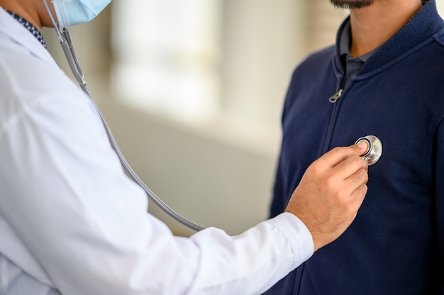 Doctor checking the patient