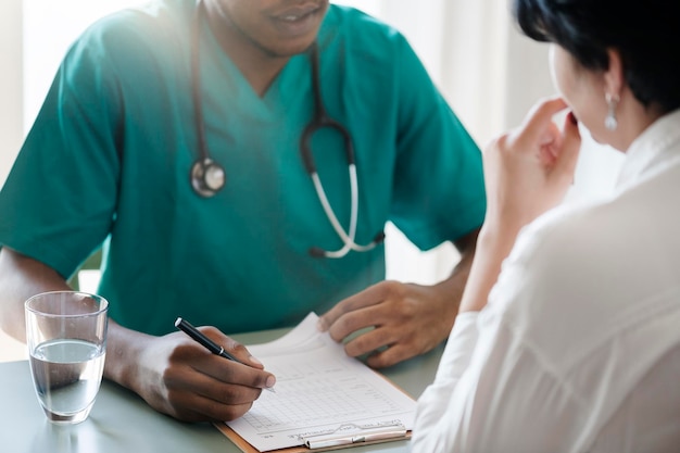 Doctor consultation with patient image