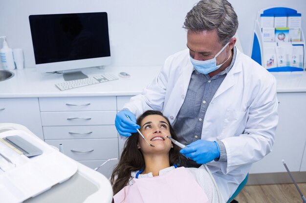 Doctor examining patient