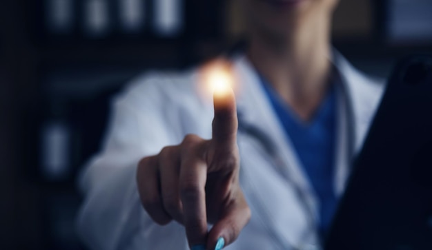 Doctor hand holding pen writing patient history list on clipboard about medication and treatment