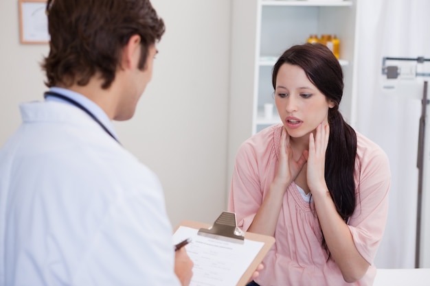 doctor having conversation with patient