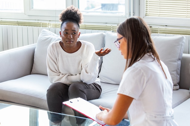 Doctor having a discussion with a patient