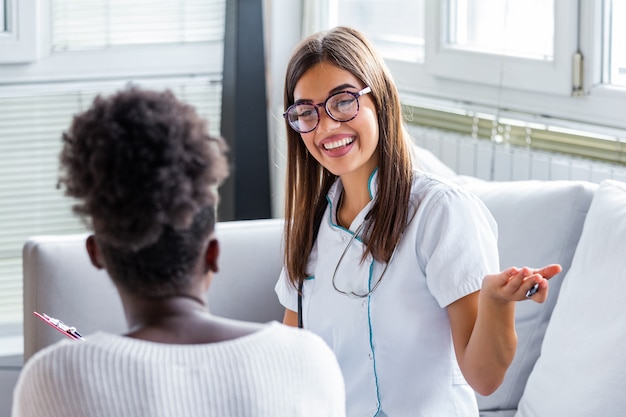 Doctor having a discussion with a patient