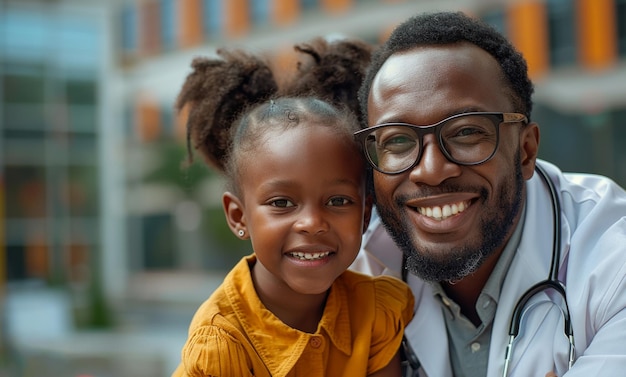 Photo doctor and his young patient