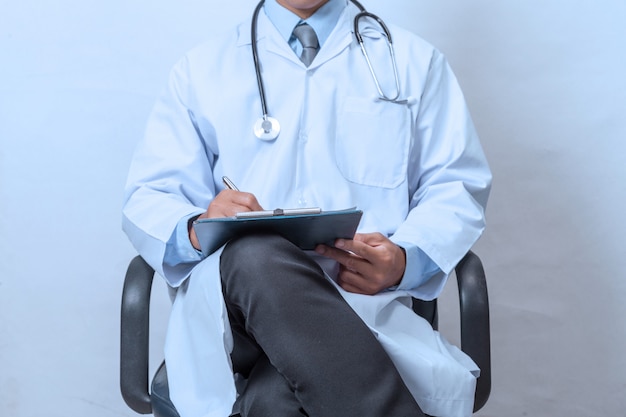 Doctor holding a clipboard