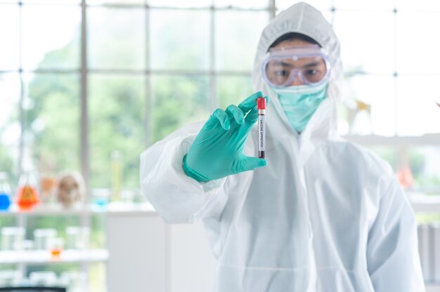 Doctor holding vaccine for coronavirus, Vaccine Covid 19