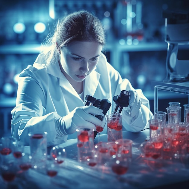 A doctor in a hospital pharmacy