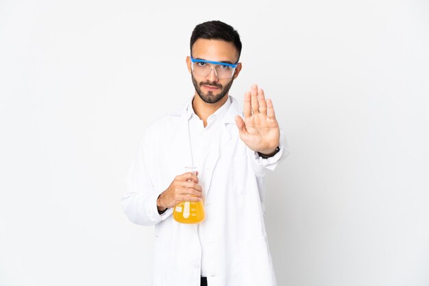 Doctor over isolated background