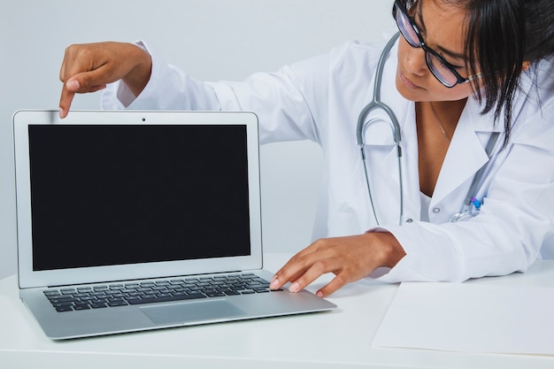 Doctor and laptop