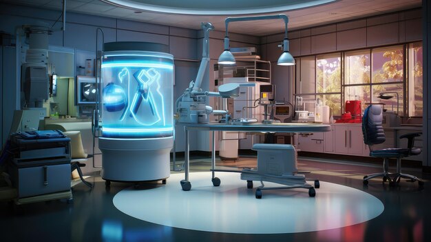 Photo doctor light medical background