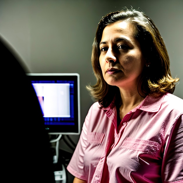 Doctor looking at a mammography