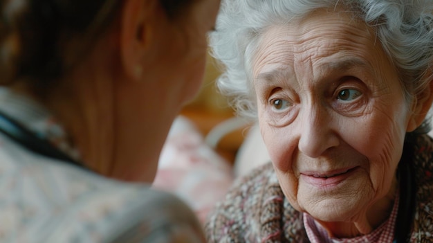 Photo a doctor making a house call to an elderly patient with a warm and reassuring smile on their face