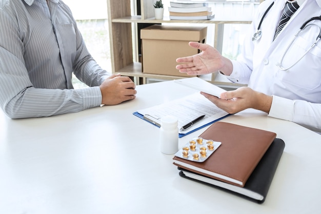 Doctor and patient are discussing