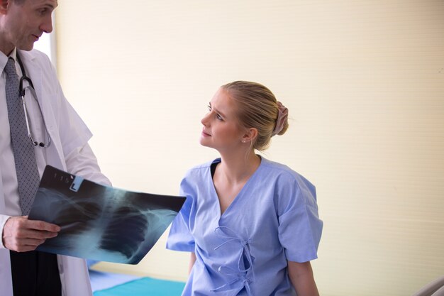 Doctor and patient in hospital