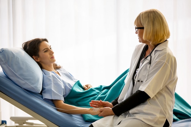 Doctor and patient in hospital