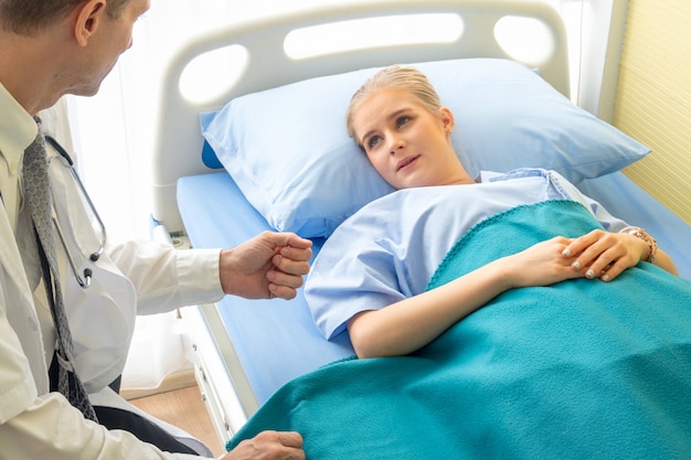 Doctor and patient in hospital