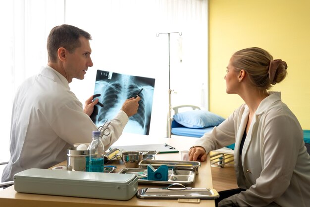 Doctor and patient in hospital