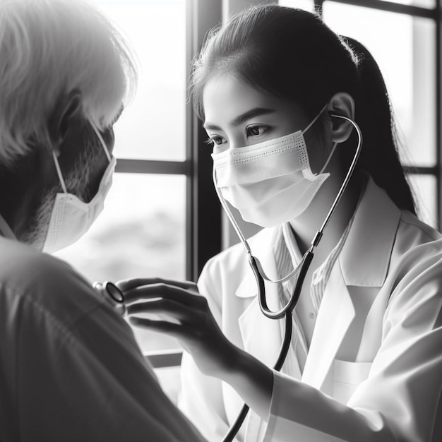 Doctor and patient realistic photo