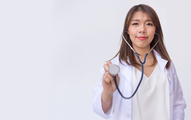 Doctor professional holding stethoscope 