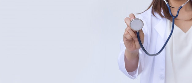 Doctor professional holding stethoscope 