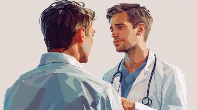 Doctor talking to patient